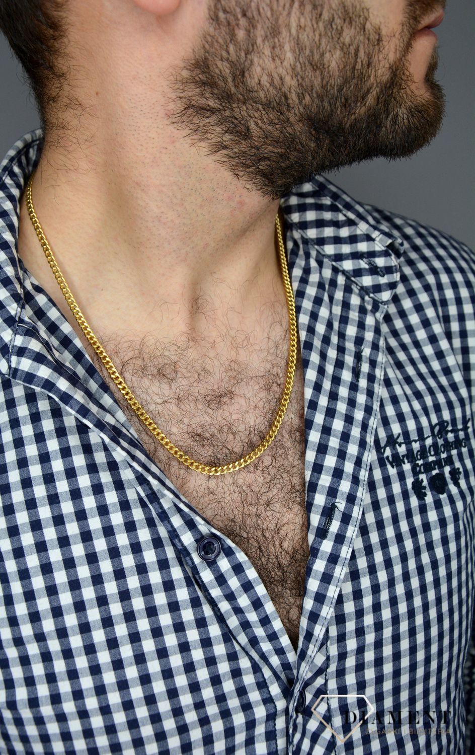 Złoty łańcuszek 585 pancerka 4 mm DIA-LAN-1118-585D 4mm ✅ Złoty łańcuszek o splocie pancerki ✅.jpg